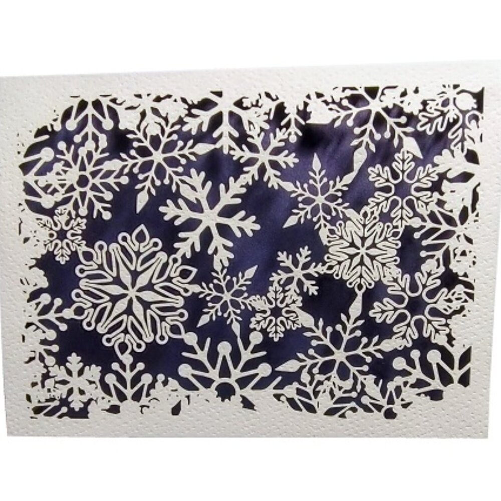 8 Beautiful Scherenschitte Deep Purple Christmas Cards